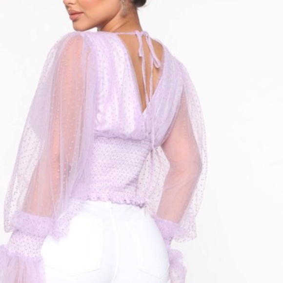 lavender mesh top
